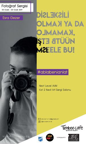 Disleksili çocuğun dünyası bir kez daha Max Fmin radyo sponsorluğunda #ablabenianlat sergisinde
